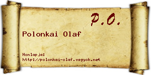 Polonkai Olaf névjegykártya